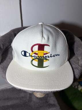 Supreme x Champion Stacked C 5-Panel Snapback Hat White SS17